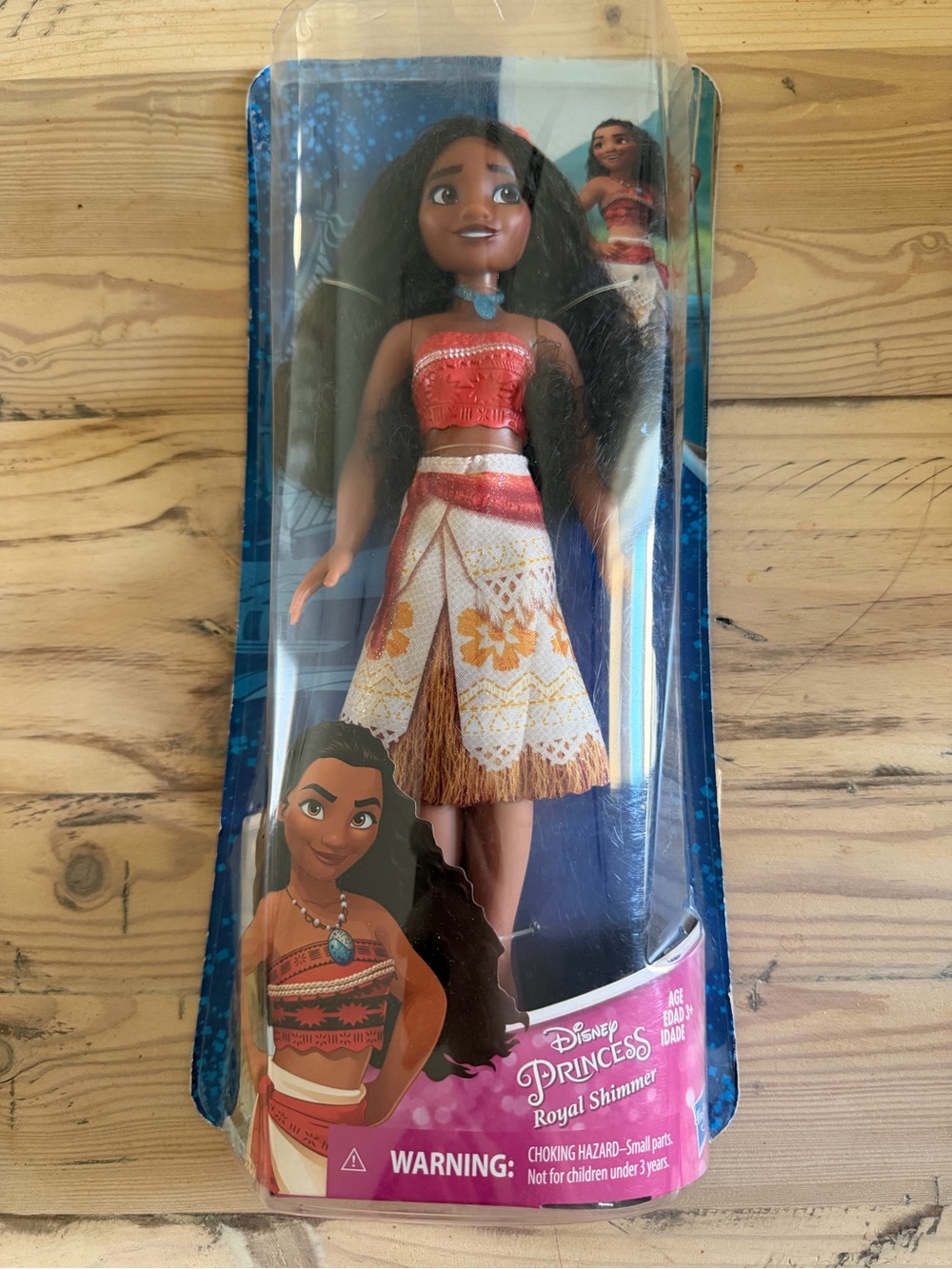 Disney Princess Moana Coral Red‎ and White Dress Doll New in Package Hasbro